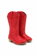 Rhinestone Rodeo Boots: Ruby Red