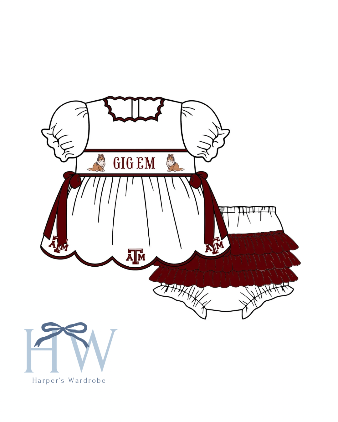 Gig em Gameday Bloomer Set - ETA AUGUST