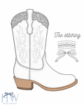 Saddle Belle Boots | White | ETA January