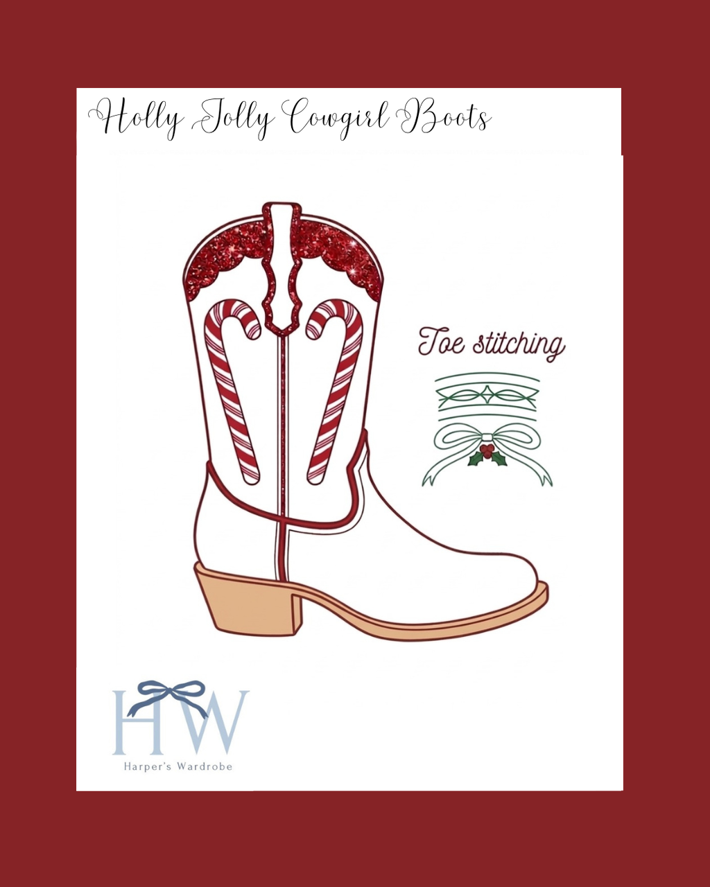 Holly Jolly Cowgirl Boot: ETA October