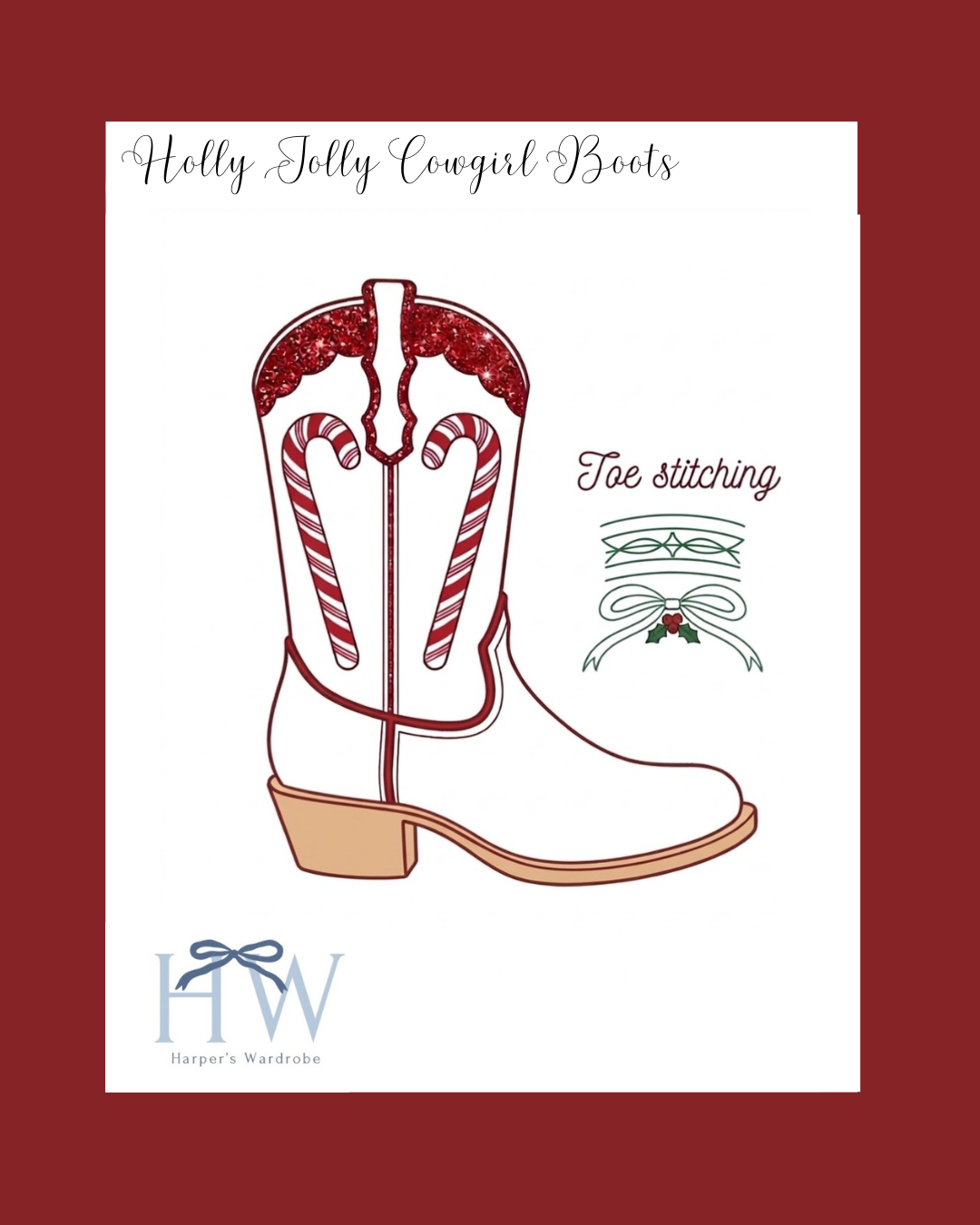 Holly Jolly Cowgirl Boot: ETA October