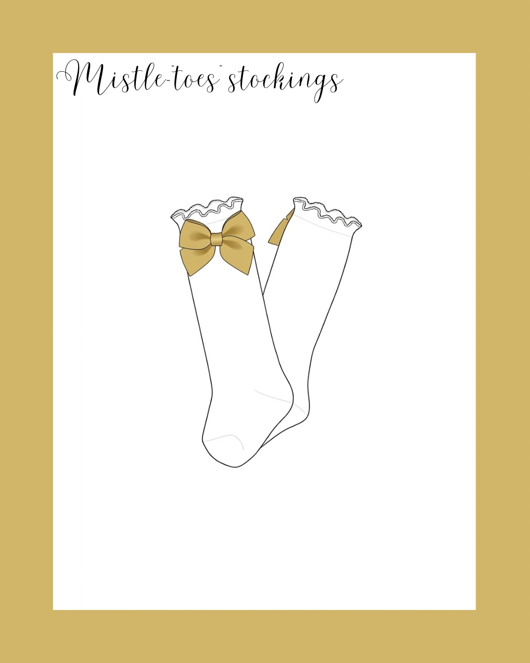 Mistle-toe's Stockings: Gold