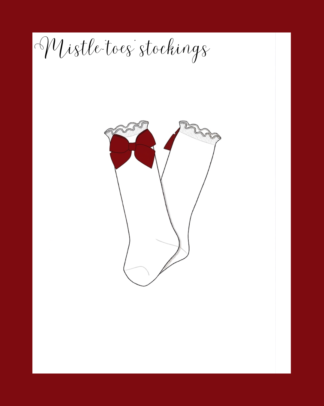 Mistle-toe's Stockings: Red