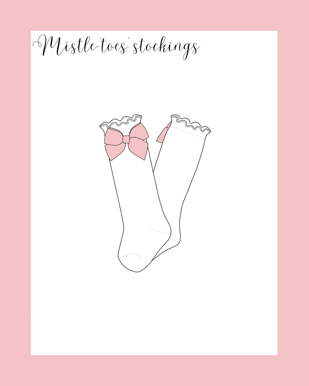 Mistle-toe's Stockings: Pink