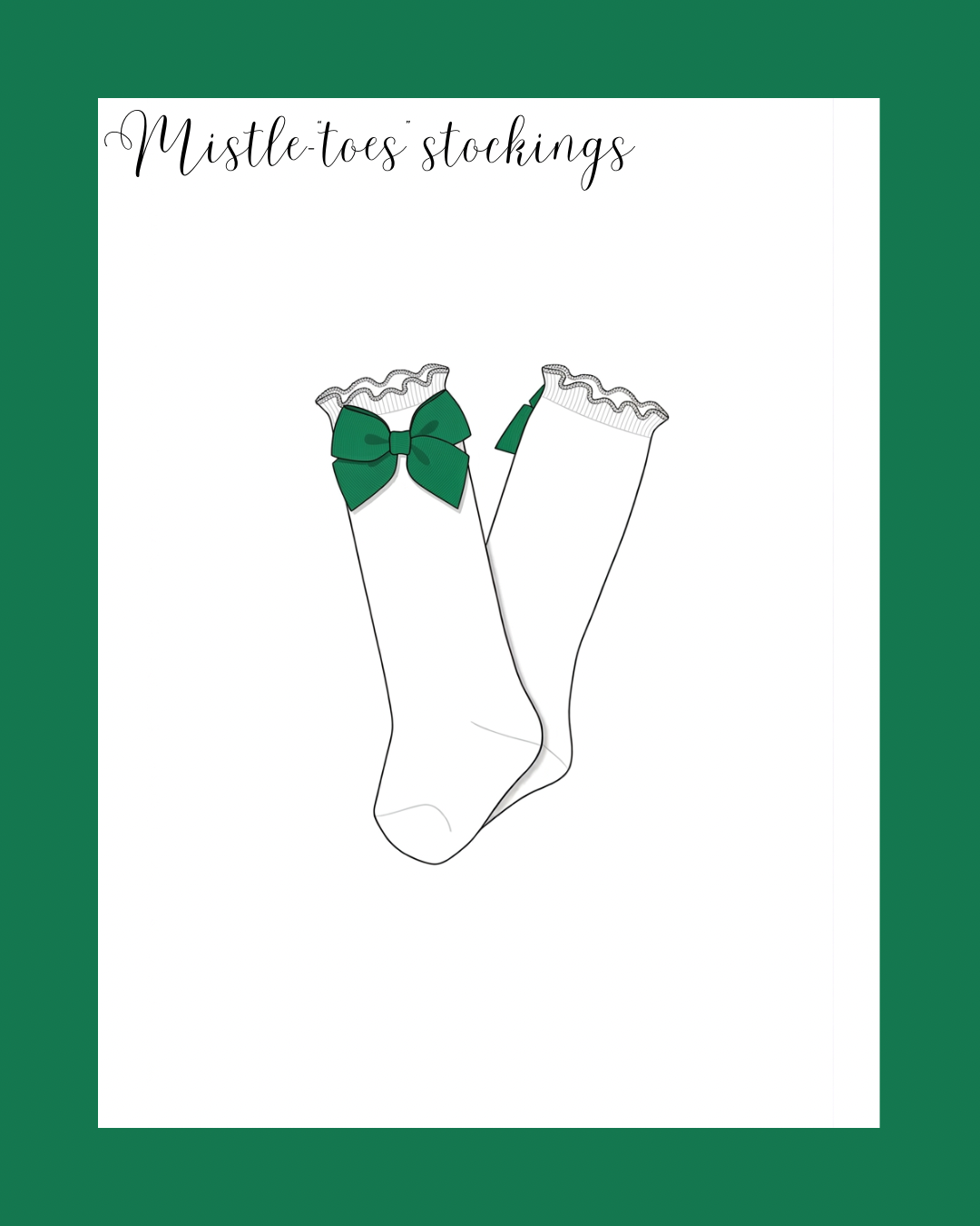 Mistle-toe's Stockings: Green