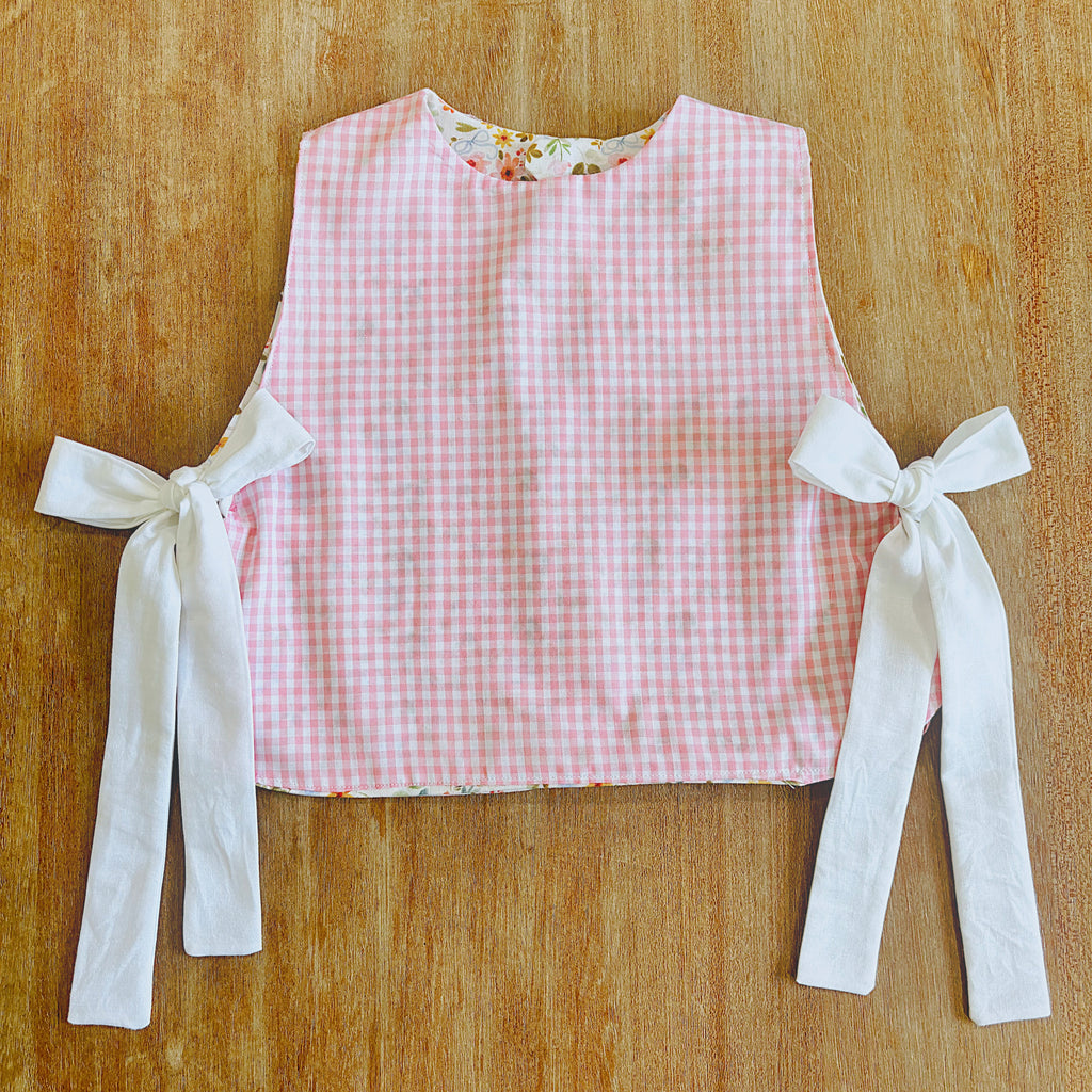 Eloise Top in Gingham Garden