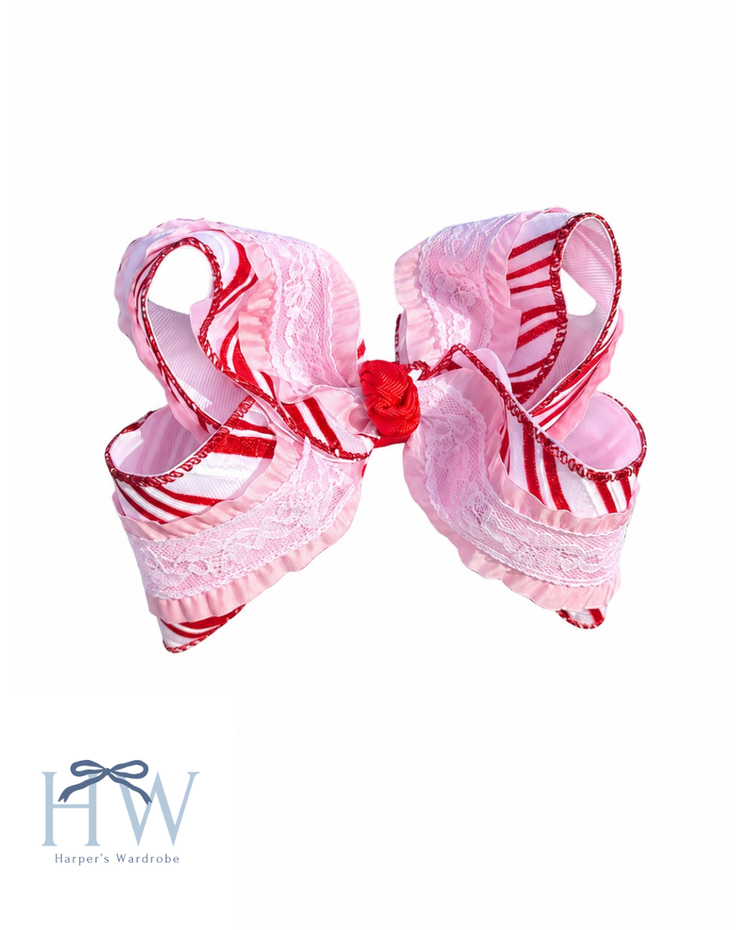 Candy Cane Lane Bow